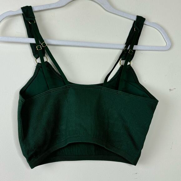 Aerie Seamless Ring Longline Bralette Sycamore Green NWT Size Large - Picture 5 of 8